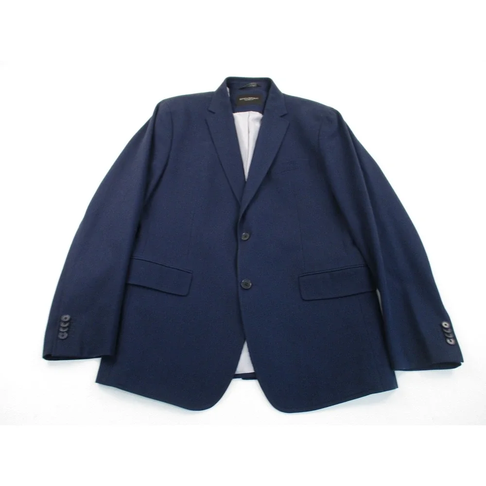 Banana Republic Blazer Mens 42R Navy Blue Tailored Fit 2-Button Sport Coat